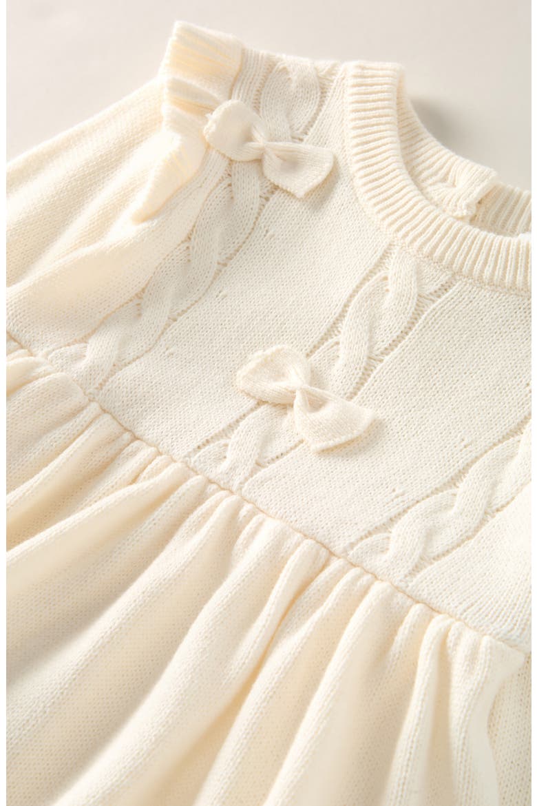 Bow Bodysuit Dress, Alternate, color, IVORY EGRET