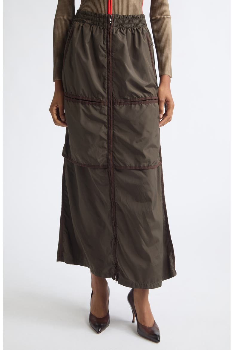 O-Hyton Maxi Skirt, Main, color, BROWN