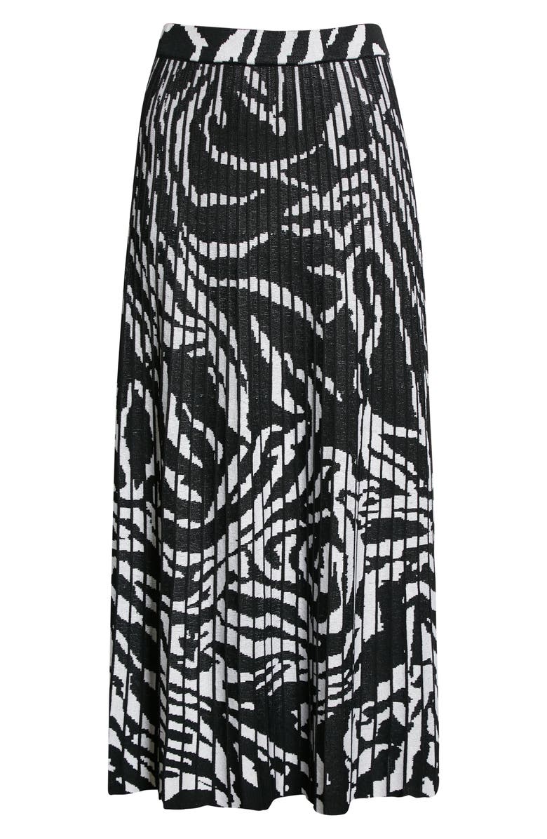 Misook Zebra Swirl Knit Skirt, Alternate, color,