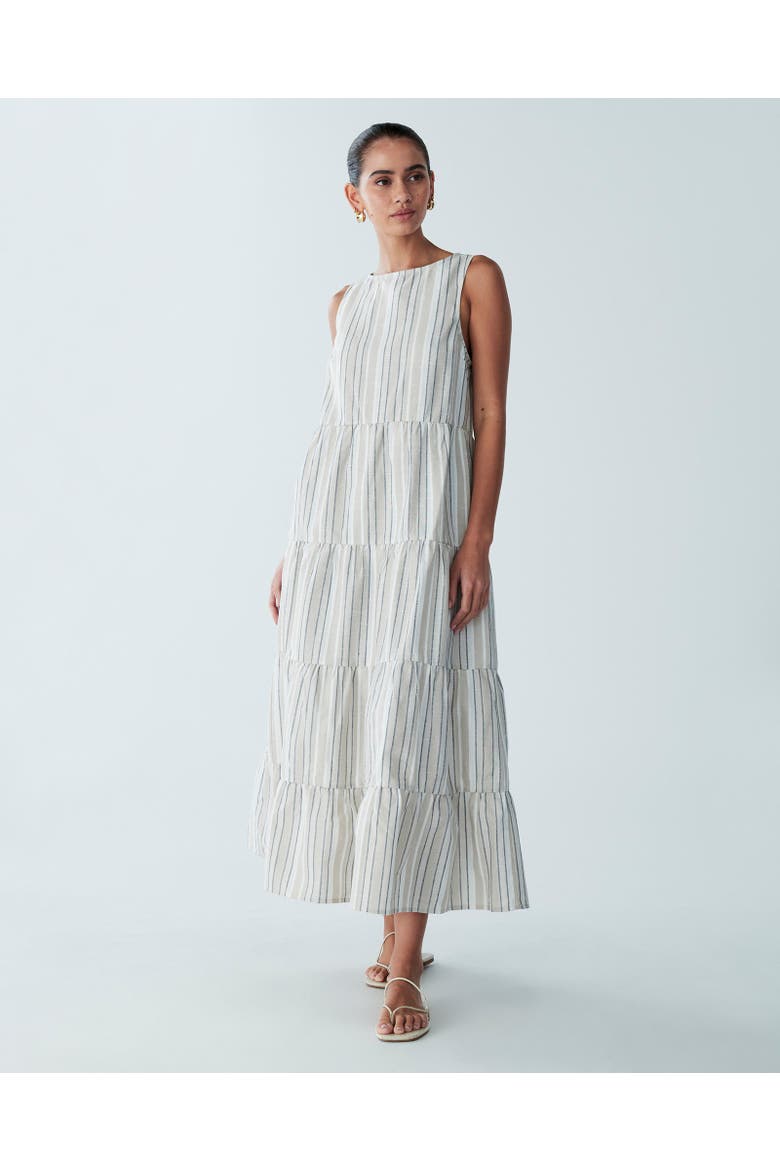 Byron Dress, Alternate, color, Neutral Stripe