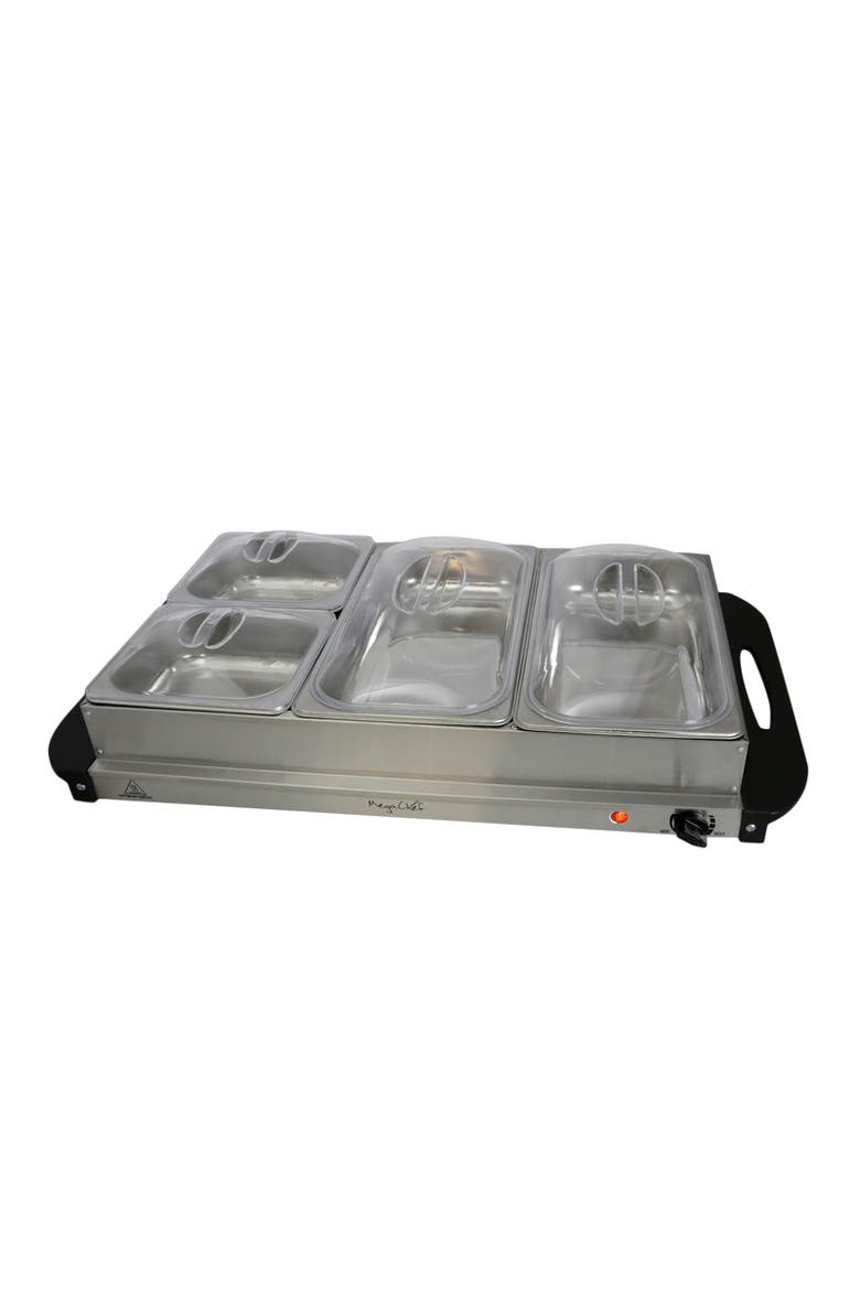 Buffet Server & Food Warmer, Alternate, color, Grey