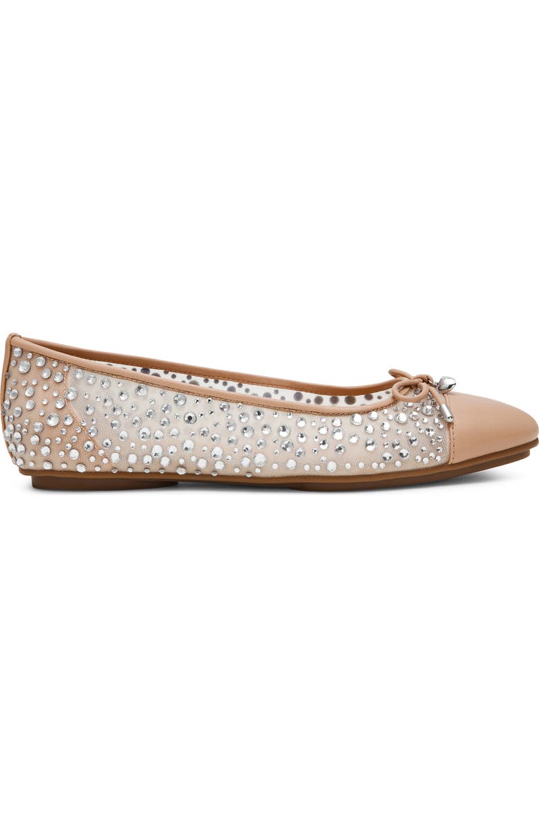 Anne Klein Luci Bow & Crystal Embellished Ballet Flat, Alternate, color, Crystals