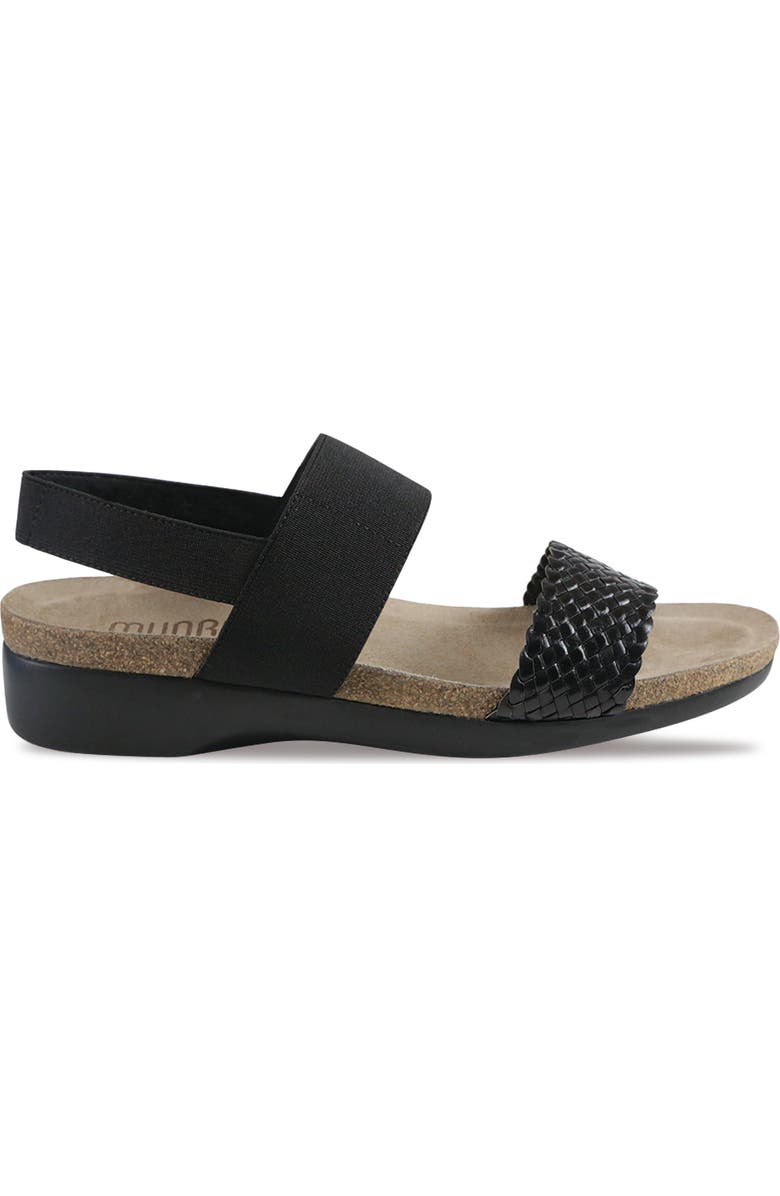 Munro Pisces Sandal, Alternate, color, Black Woven Leather