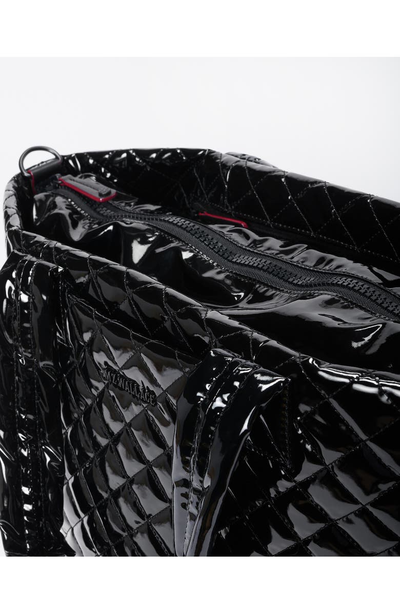 MZ Wallace Medium Metro Deluxe Tote, Alternate, color, Black Lacquer