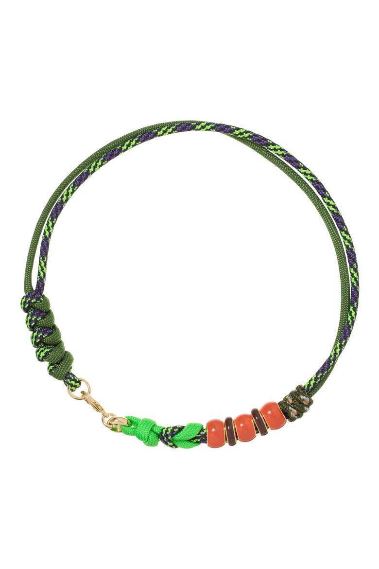 The Super Size Happy Cord Necklace, Main, color, KIWI