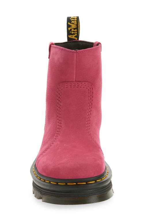 Dr. Martens Zebzag Rigger Slip On Nubuck Boots In Pink