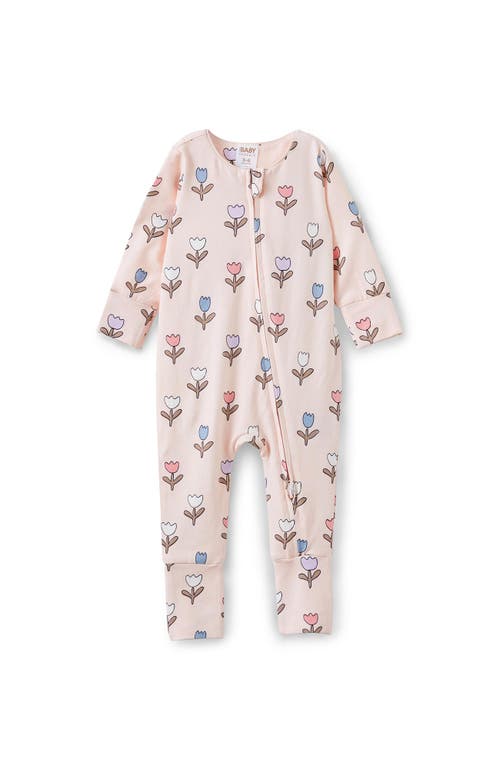 Cotton On Kids The Billie Long Sleeve Zip Romper In Pink Pearl Tahlia Tulip