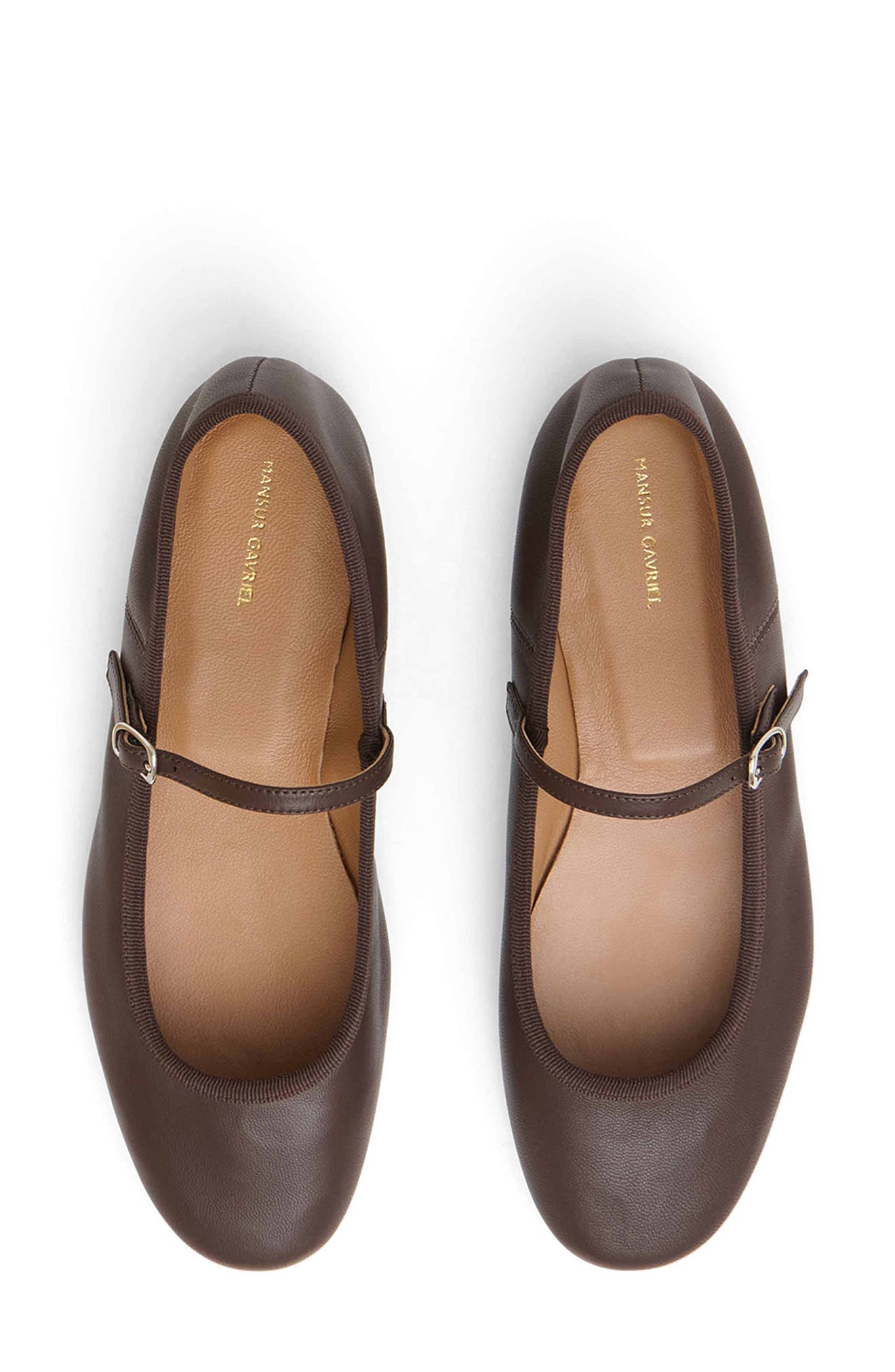 Mansur Gavriel Dance Mary Jane Flat, Alternate, color, Chocolate