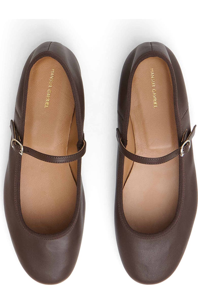 Mansur Gavriel Dance Mary Jane Flat, Alternate, color, Chocolate