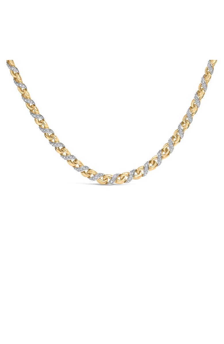 Haus of Brilliance 10K Yellow Gold 1 cttw Diamond Riviera Statement Pendant Necklace, Main, color, Yellow