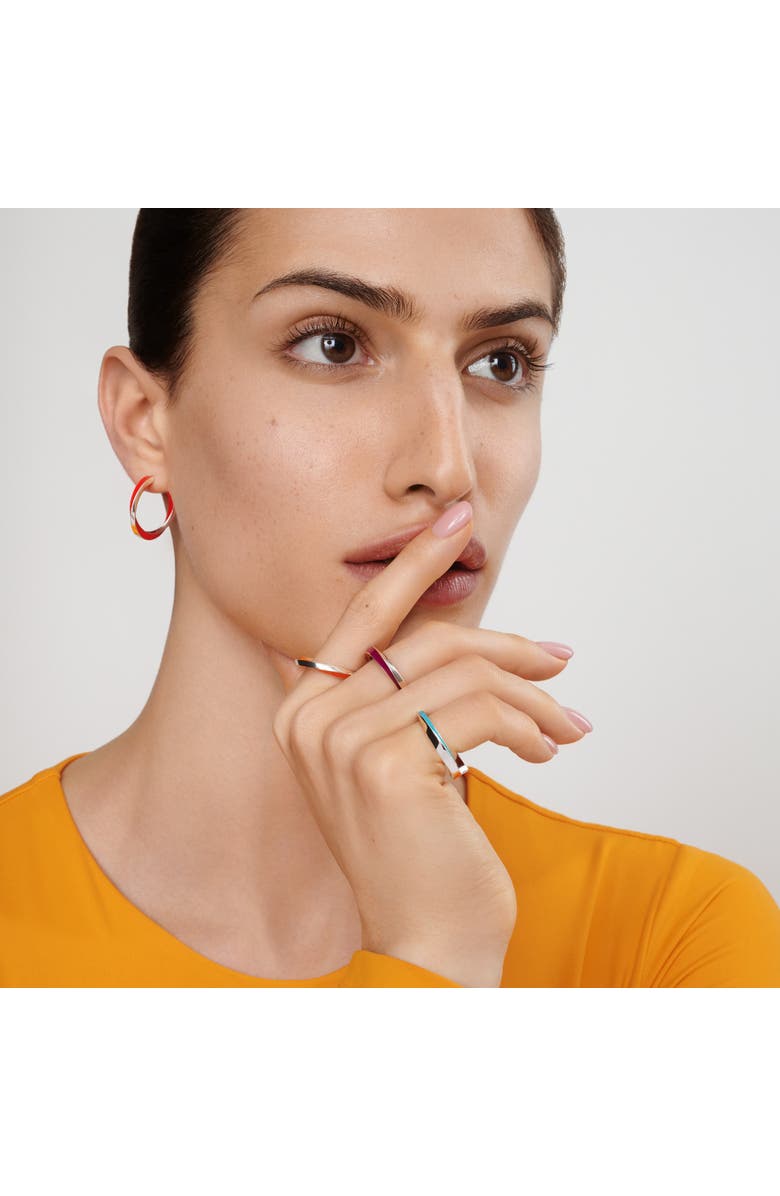 Nabs And Babs Lilo Color Petite Hoops, Alternate, color, Black