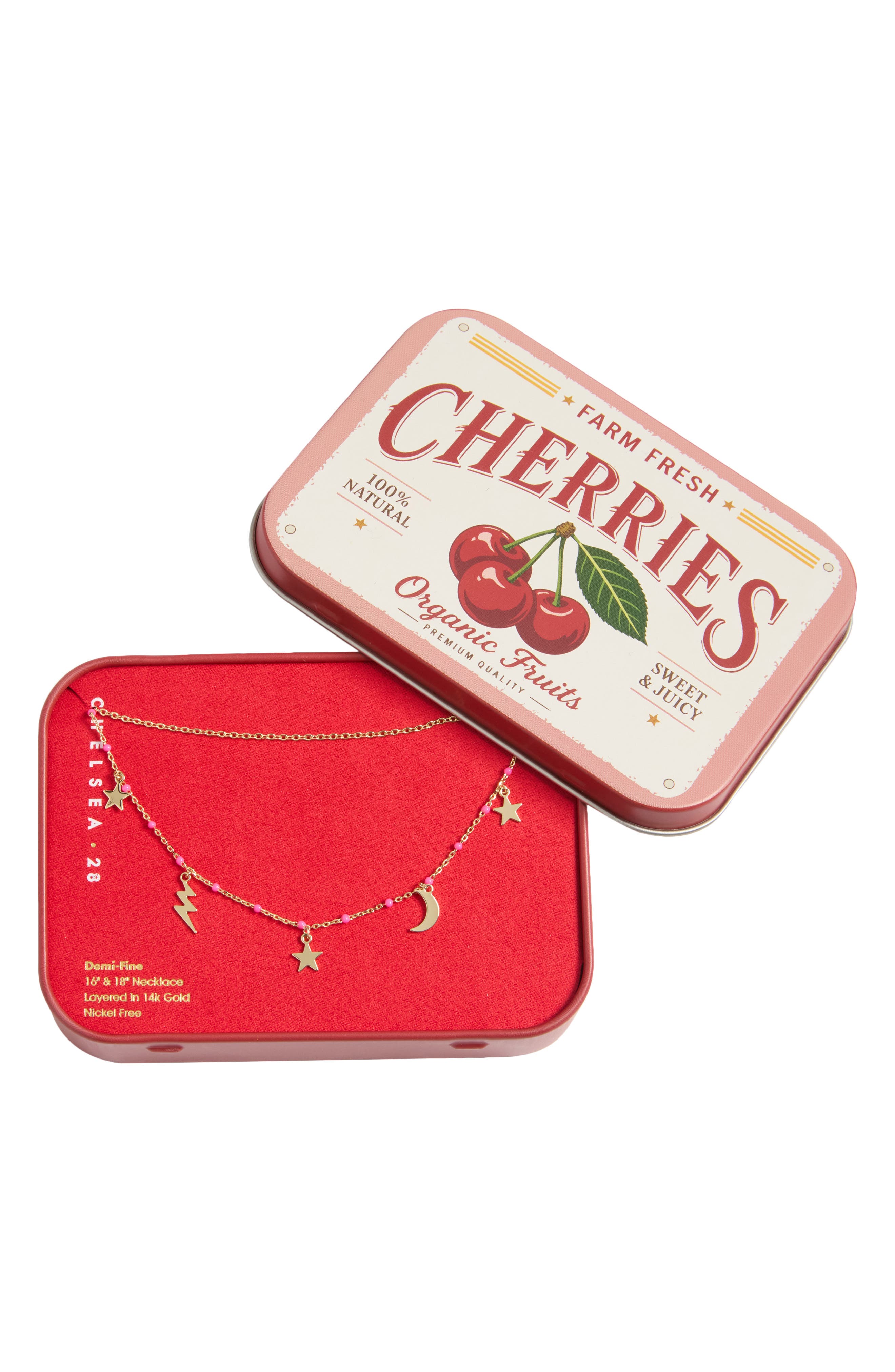HOT PINK- GOLD- CHERRIES