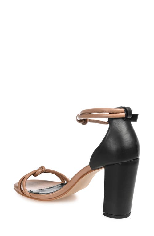 Journee Signature Jettah Ankle Strap Sandal In Black/tan