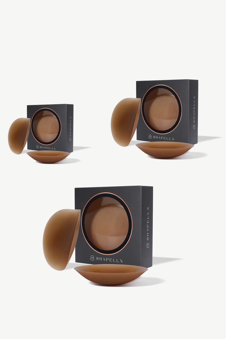 Tapered Edge Seamless Silicone Nipple Covers, Main, color, Brown