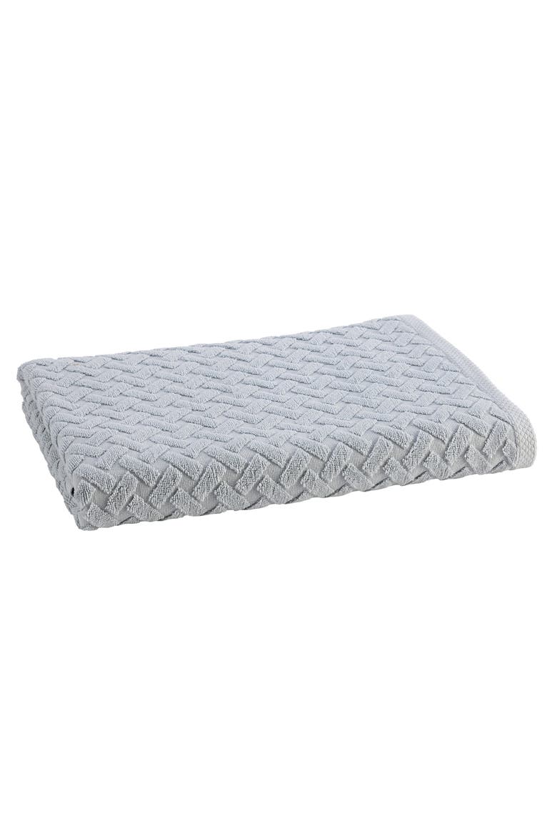 Trellis Textured Cotton Rayon Fibre Blend Soft Bath Sheets, Main, color, Glacier