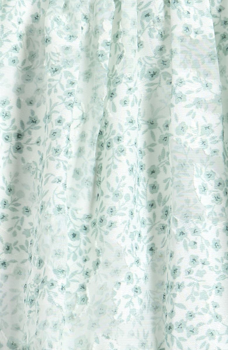 Ava & Yelly Kids' Puff Sleeve Burnout Chiffon Tiered Party Dress, Alternate, color, Sage