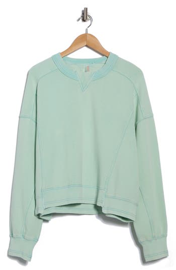 Free People Fp Movement Intercept Cotton Blend Sweatshirt In Blue