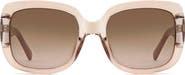Fossil 54mm Gradient Rectangular Sunglasses
