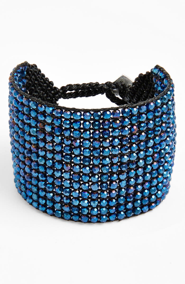 Nakamol Chicago Nakamol Design Crystal Beaded Cuff Bracelet, Main, color,