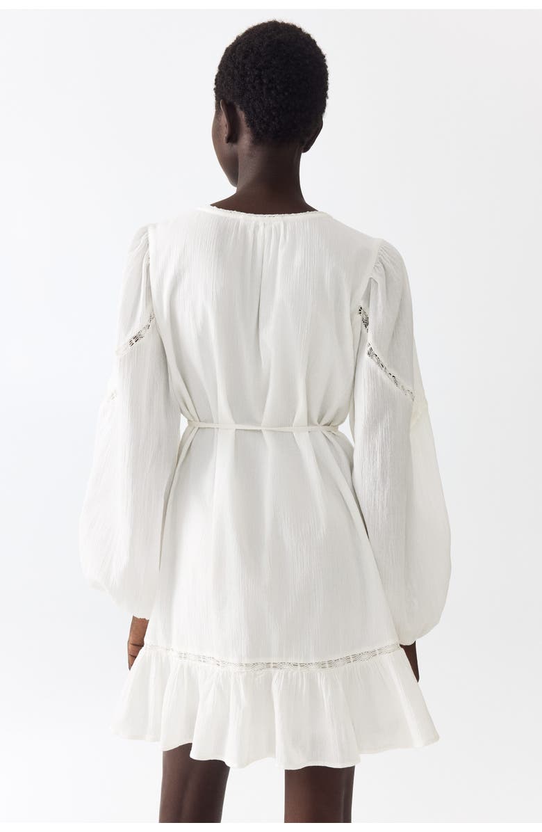 H&M Cotton Tunic Dress, Alternate, color, White