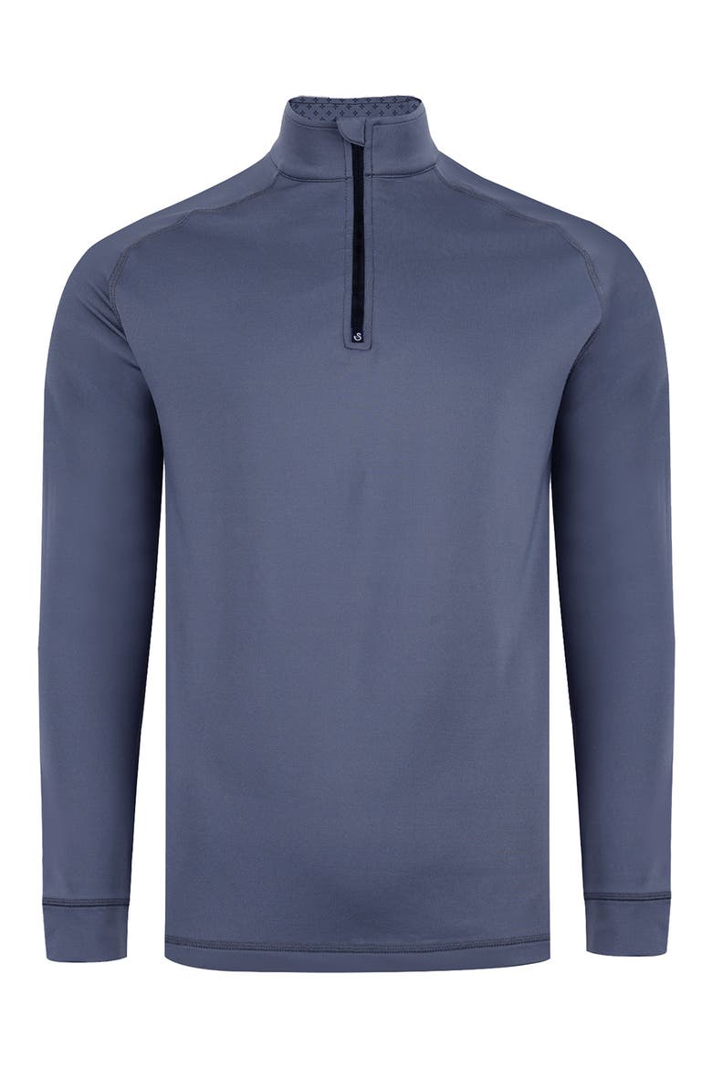 Graham Quarter Zip Golf Pullover, Alternate, color, NAVY HEATHER-NAVY