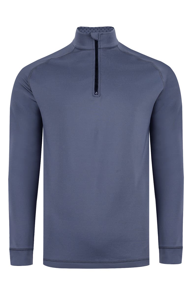 Swannies Graham Quarter Zip Golf Pullover, Alternate, color, Navy Heather-Navy