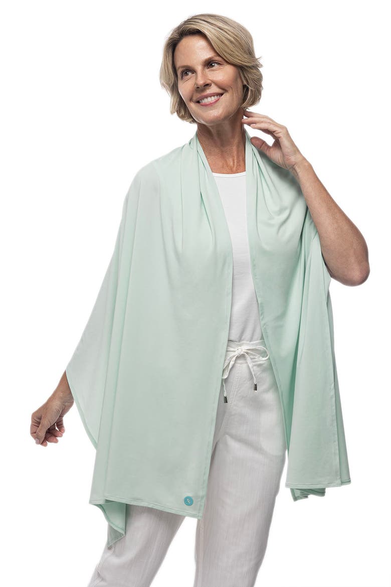 Bhakti Sun Shawl, UPF 50+ Sun Protection, Alternate, color, Misty Aqua
