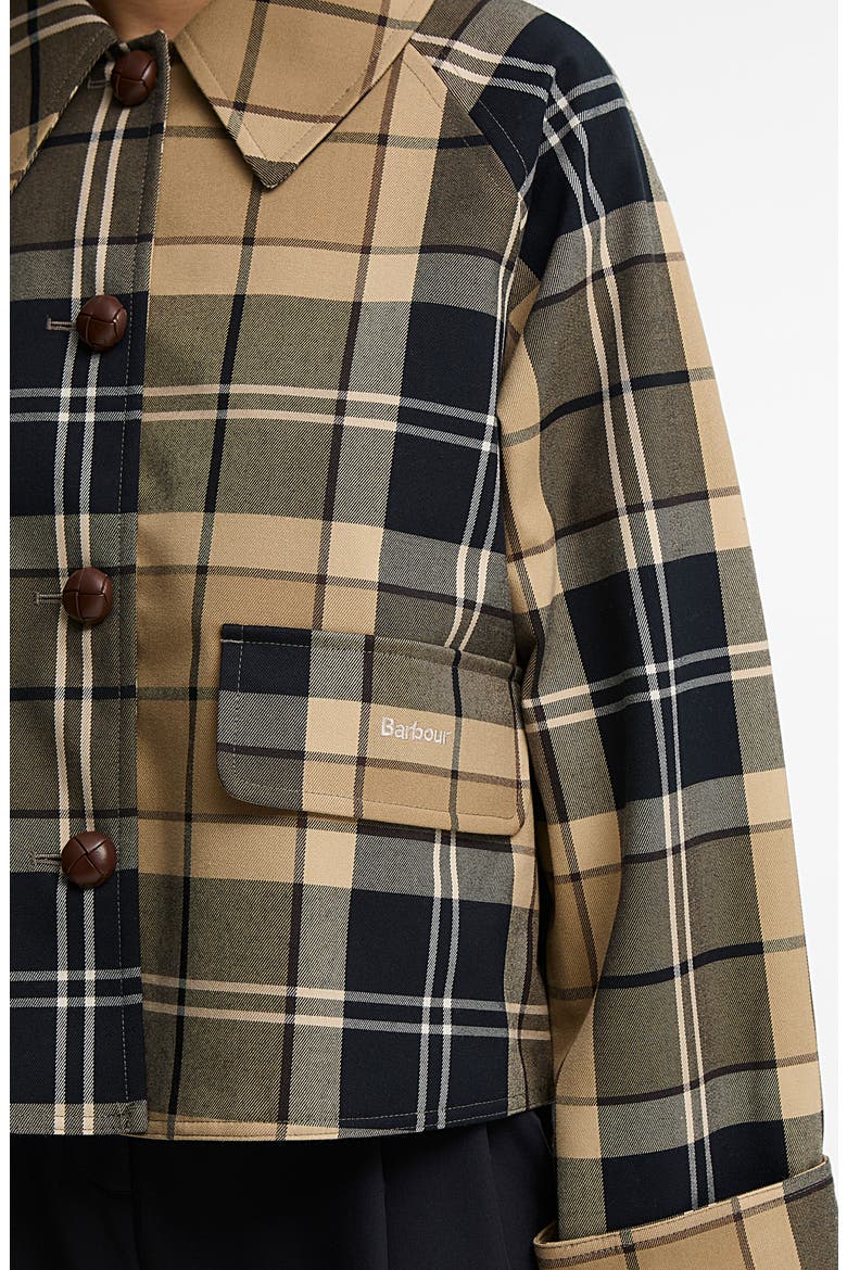 Delilah Checked Showerproof Jacket, Alternate, color, BIRCHWOOD DRESS