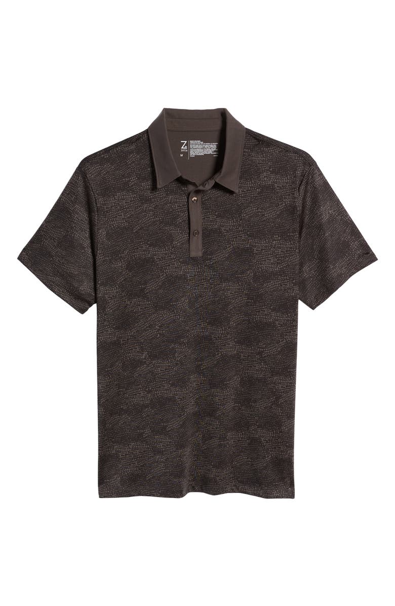 Z by Zella Pace Short Sleeve Printed Polo, Alternate, color, 