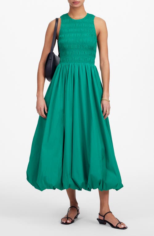 Shop Madewell The Melody Bubble Hem Smocked Midi Dress