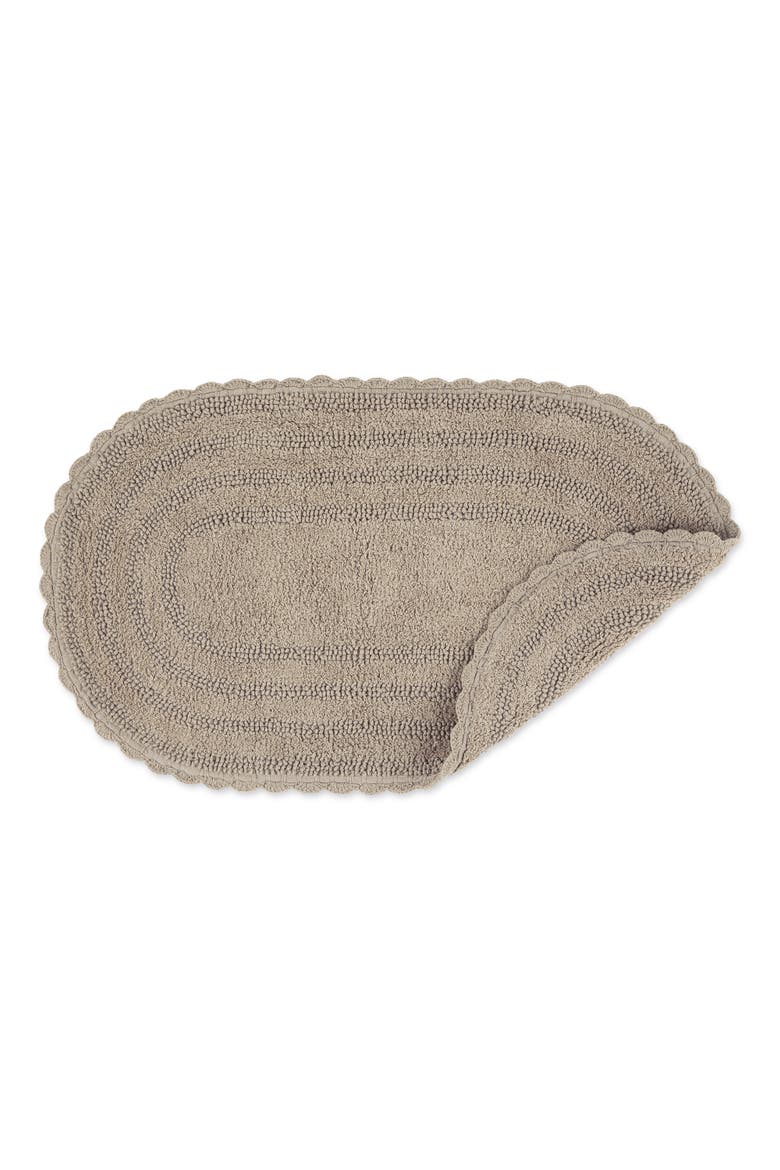 Oval Crochet Bath Mat, Alternate, color, Stone