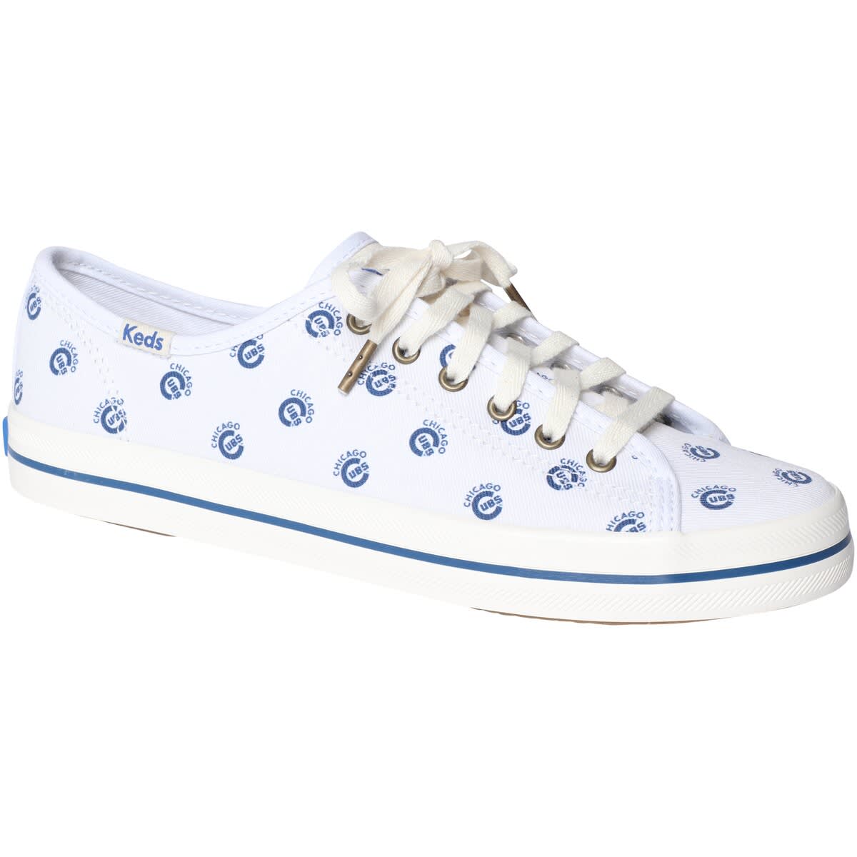 Keds<sup>®</sup> Women's Keds White Chicago Cubs Kickstart Repeat Logo Sneakers, Main, color, 