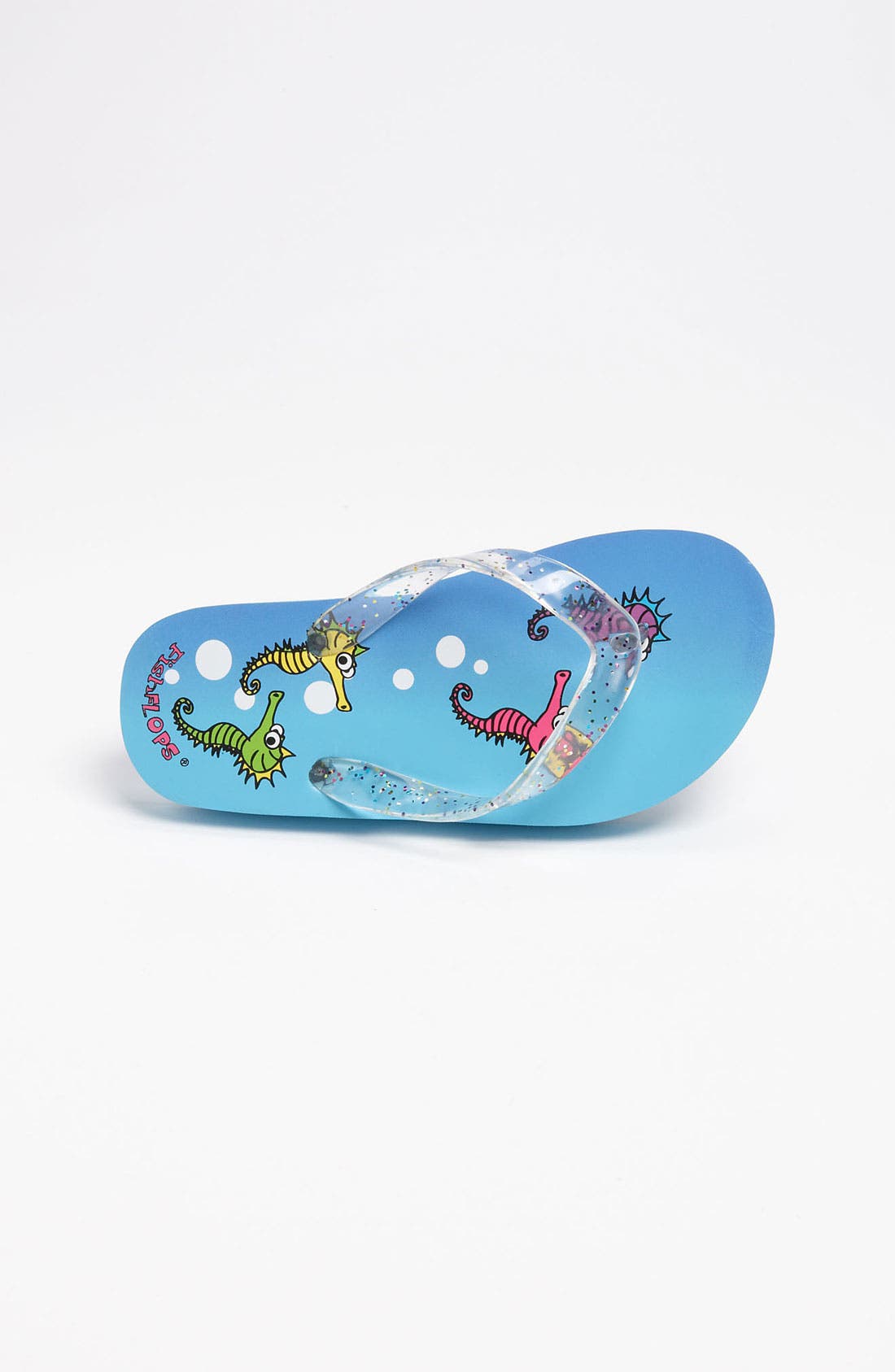 'Seahorse Lights' Flip Flop, Alternate, color, TURQUOISE