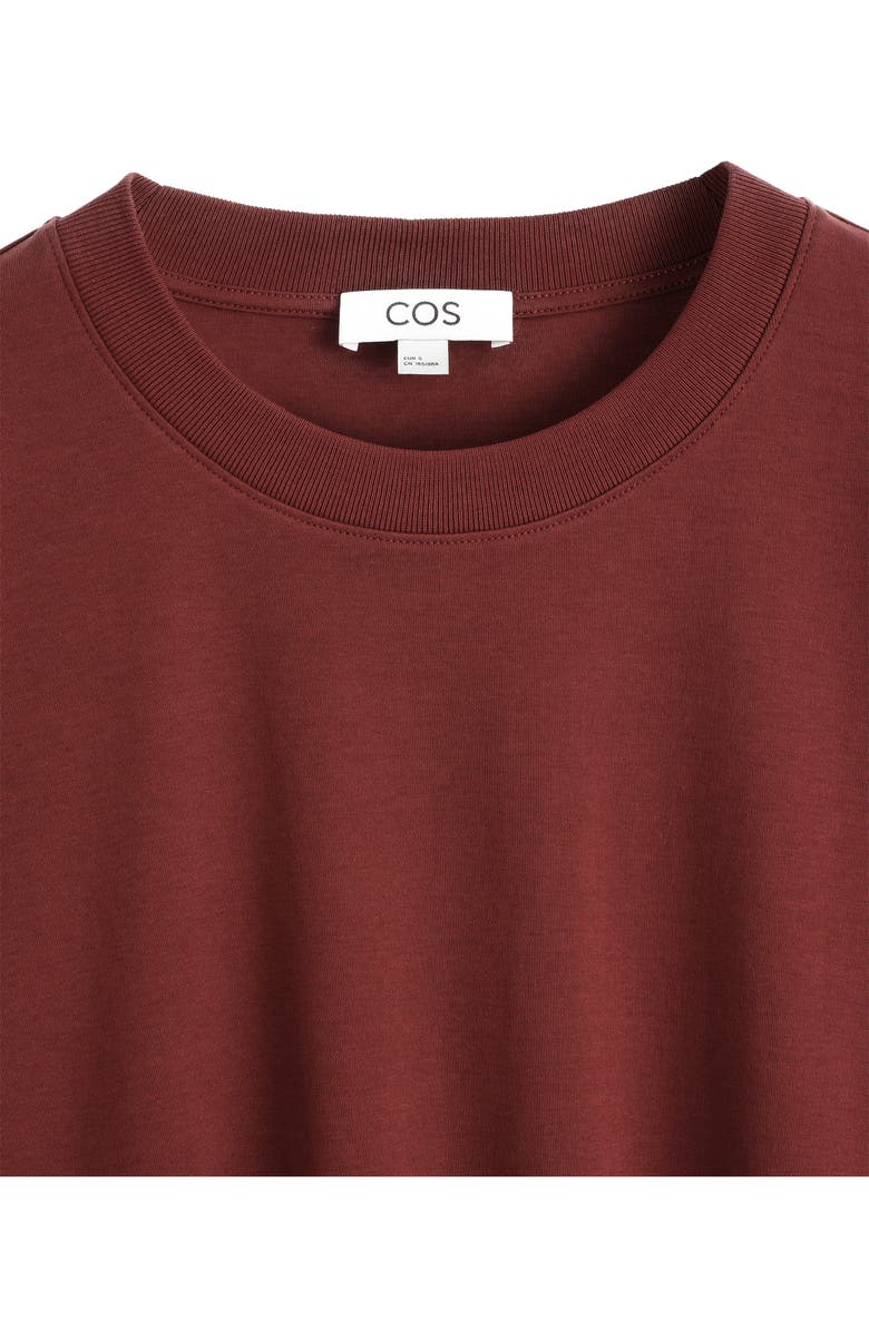 COS TVP Krystal Organic Cotton T-Shirt, Alternate, color, Red Dark