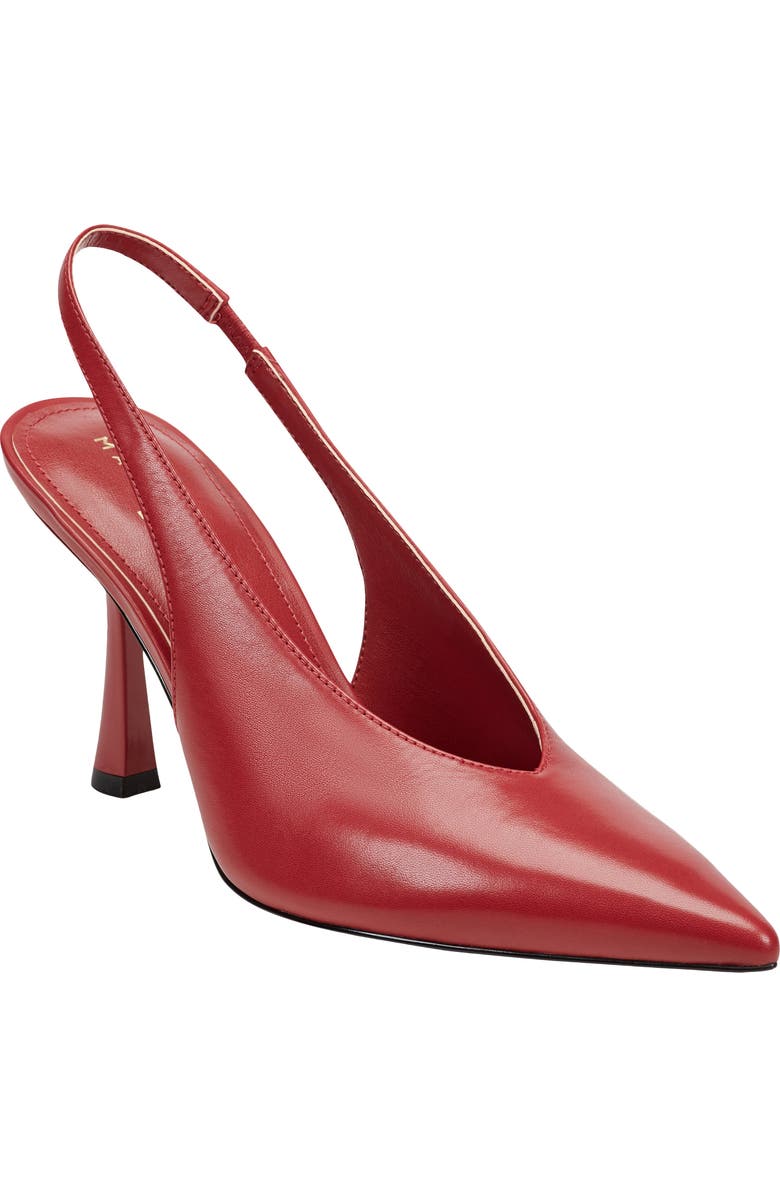 Marc Fisher LTD Esther Slingback Pointed Toe Pump, Main, color, Medium Red