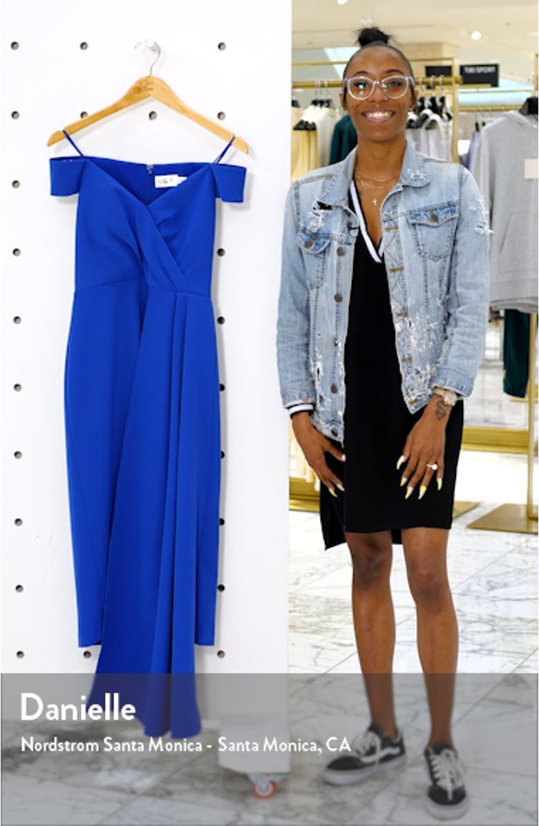 Off the Shoulder Asymmetrical Cocktail Dress, sales video thumbnail