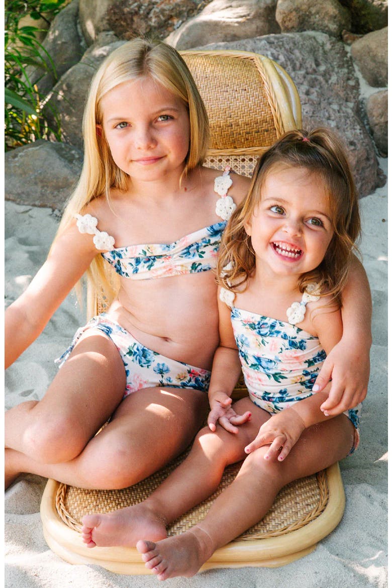 Kids' Winnie Flower One-Piece Swimsuit, Alternate, color, BLOSSOM