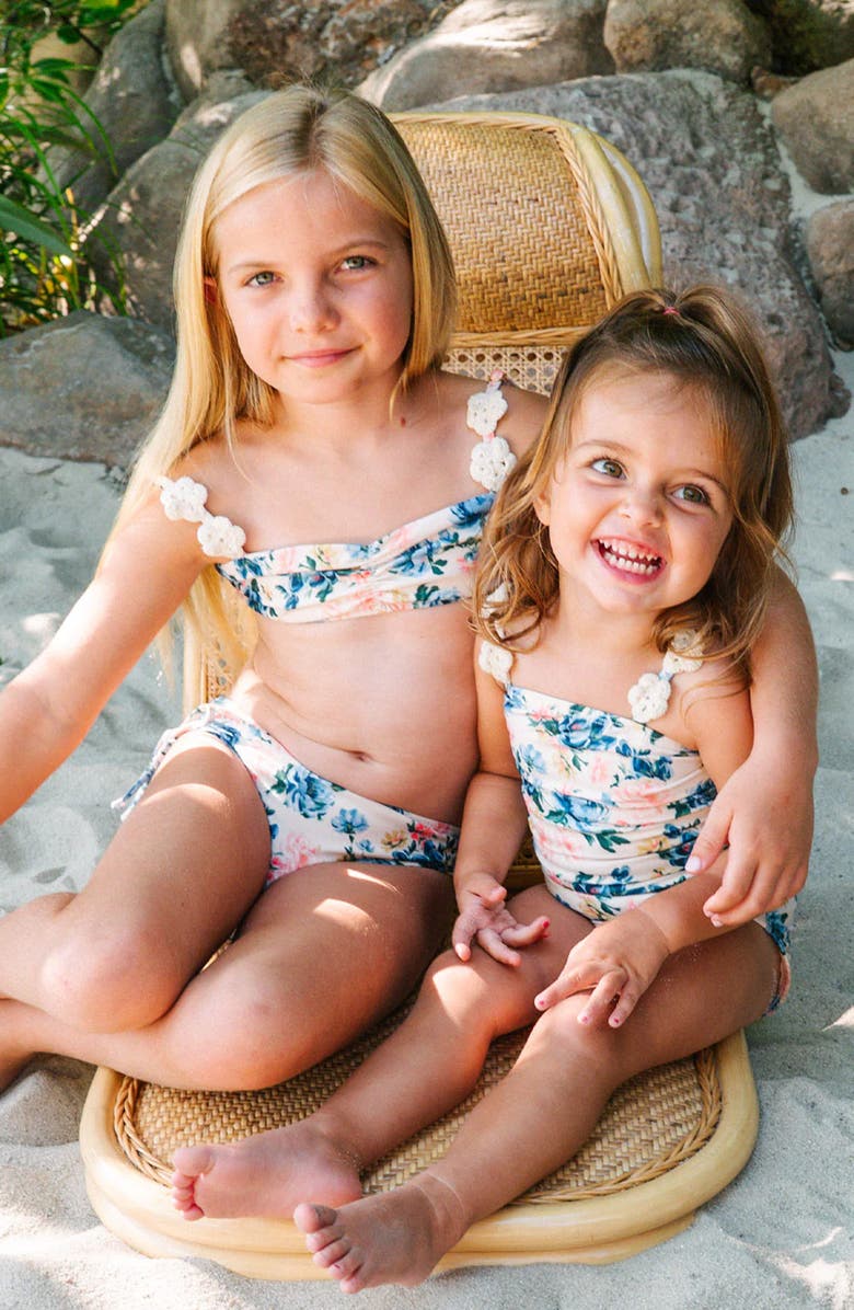 PQ SWIM Kids' Winnie Flower One-Piece Swimsuit, Alternate, color, 