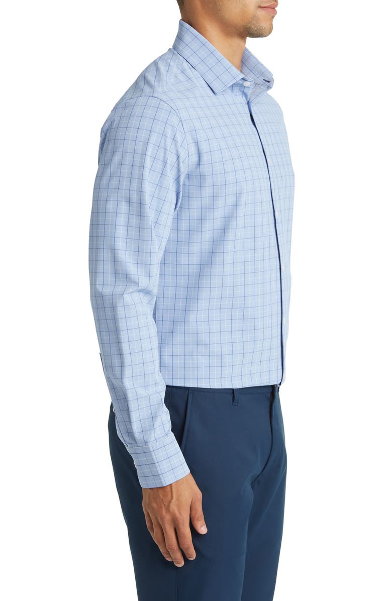 Mizzen+Main Leeward Trim Fit Plaid Performance Button-Up Shirt, Alternate, color, 