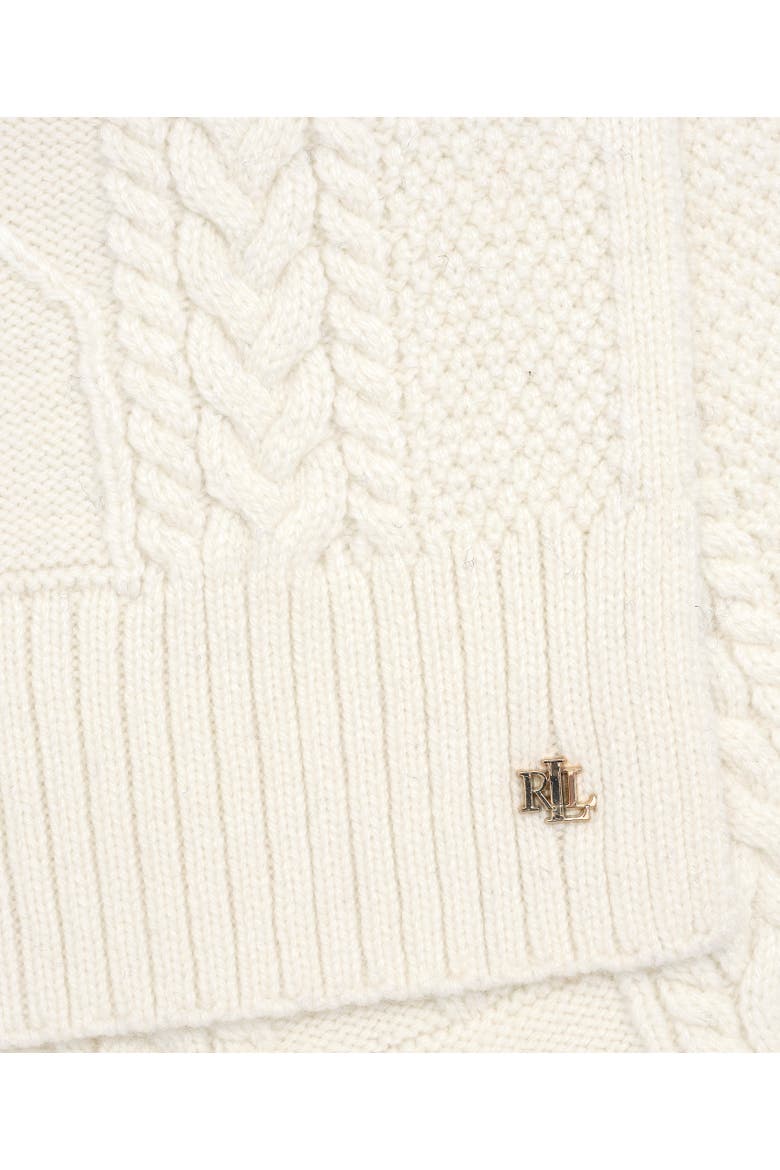 stirrup cable scarf, Alternate, color, cream