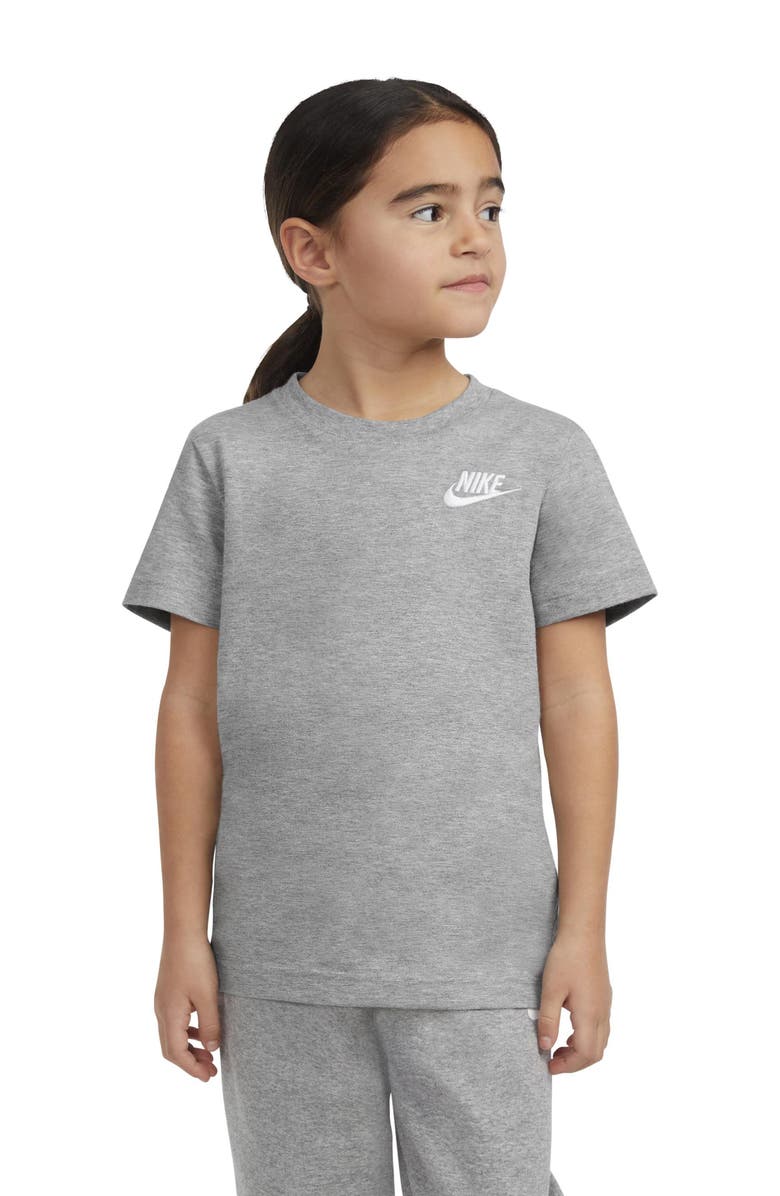 Nike Embroidered Logo Crew Neck T-Shirt, Alternate, color, Dark Grey Heather