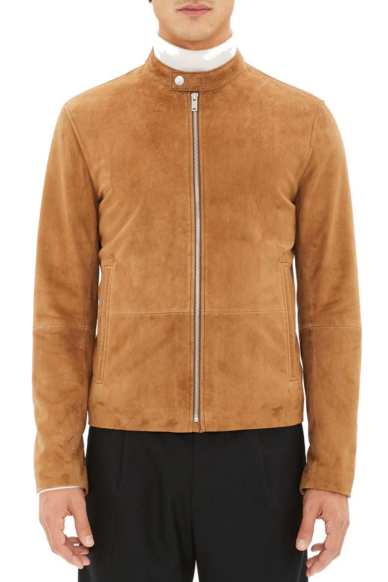 Wynwood Radic Leather Jacket, Main, color, SANDSTORM