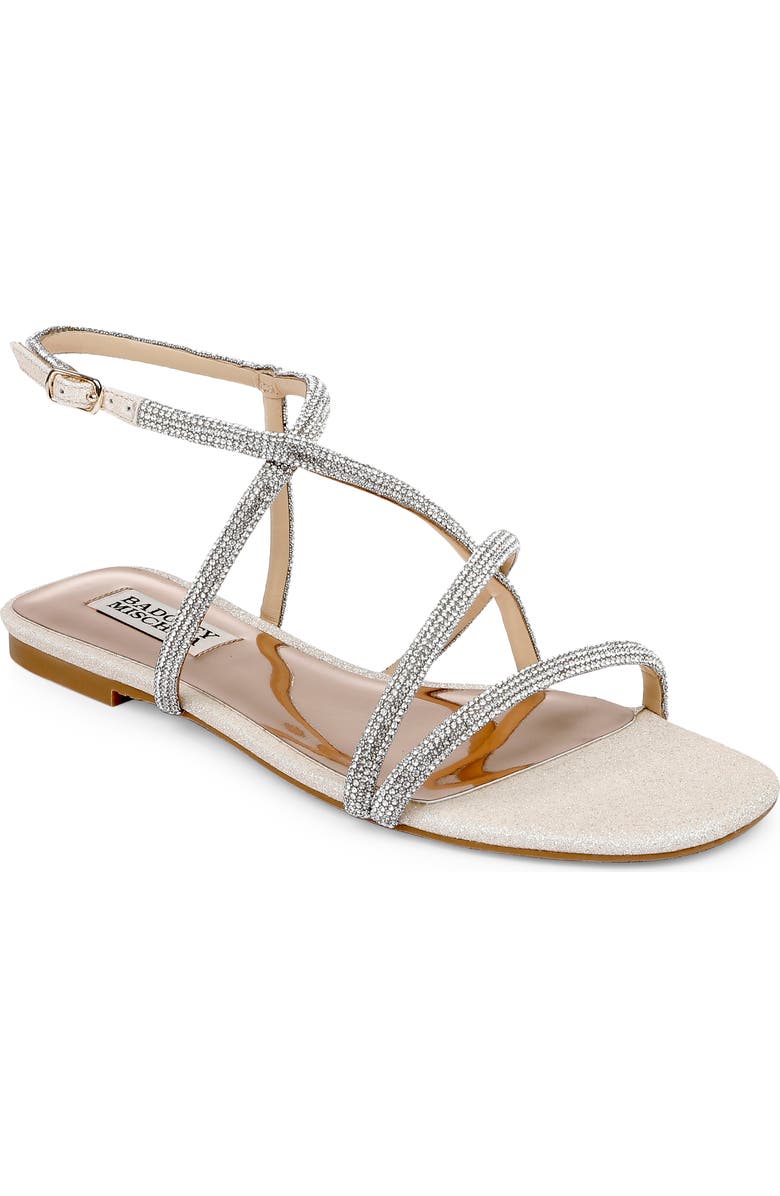 Badgley Mischka Collection Ivie Ankle Strap Sandal, Main, color, Gold