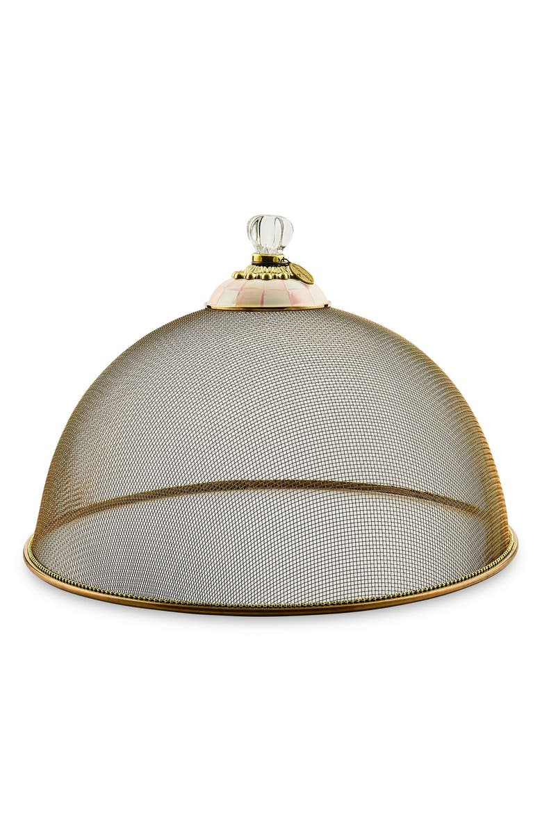 MACKENZIE CHILDS Rosy Check Large Mesh Dome, Main, color, Rosy