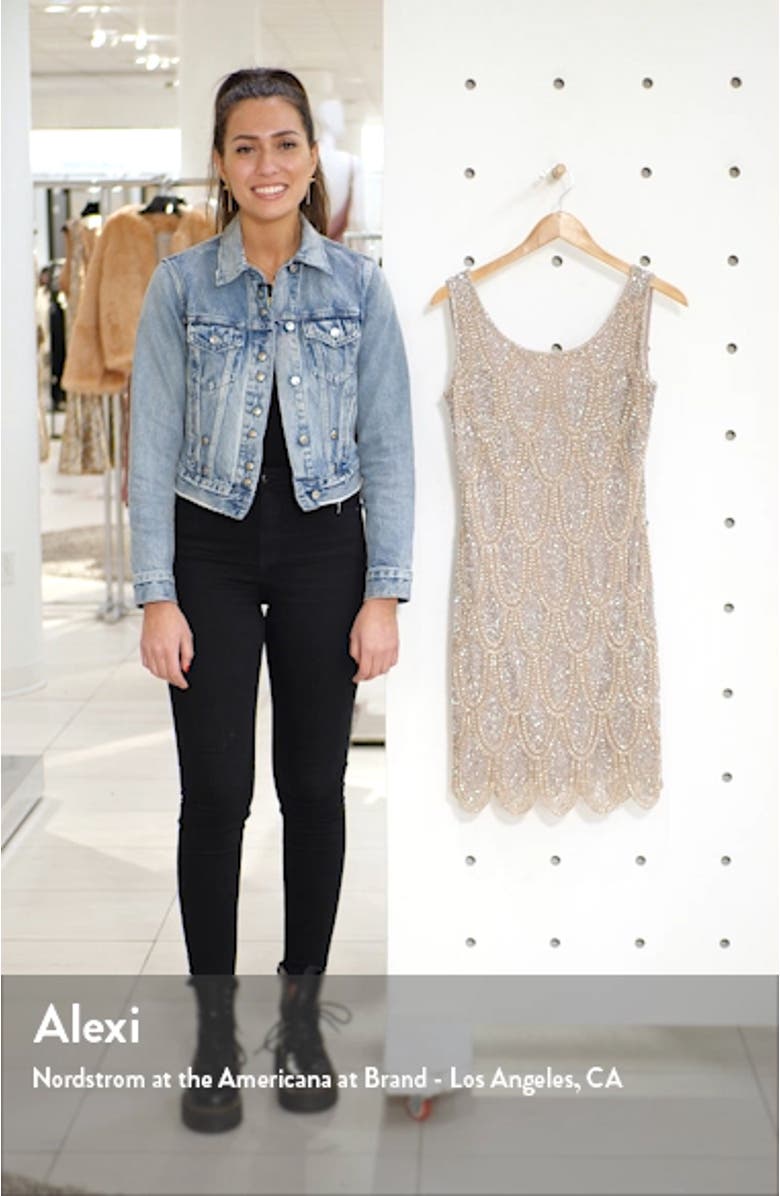 Beaded Cocktail Minidress, sales video thumbnail