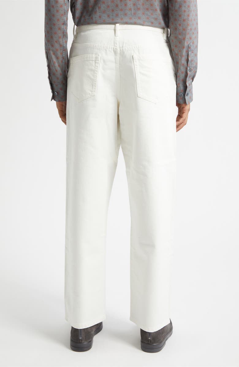 Dries Van Noten Pine Coated Metallic Jeans, Alternate, color, Off White