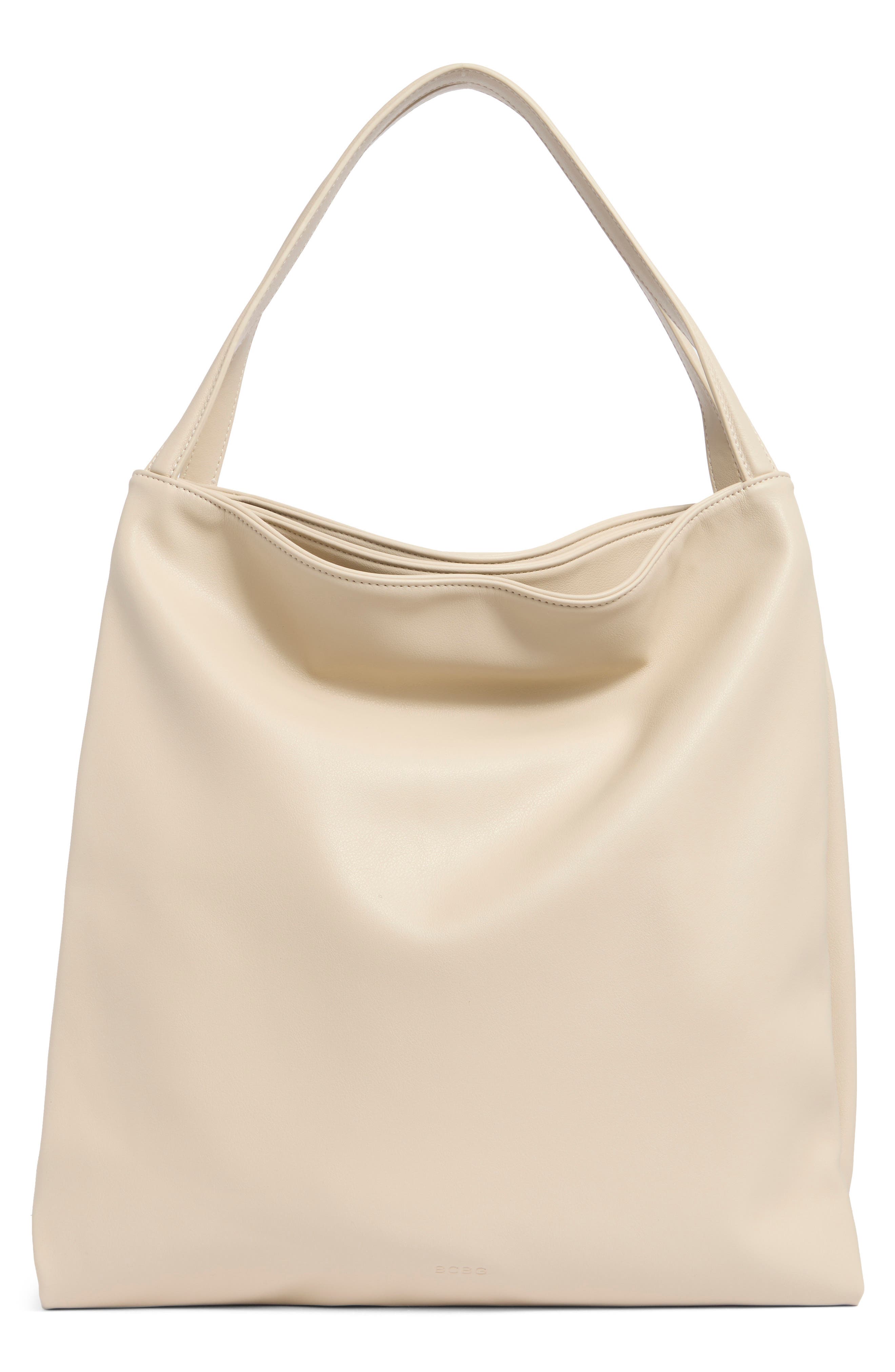 Slouchy Accordion Shoulder Bag, Alternate, color, SOFT CREAM