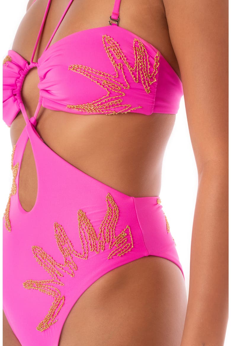 Caramel Sun Sloane Reversible One-Piece Swimsuit, Alternate, color, PINK OVERFLOW