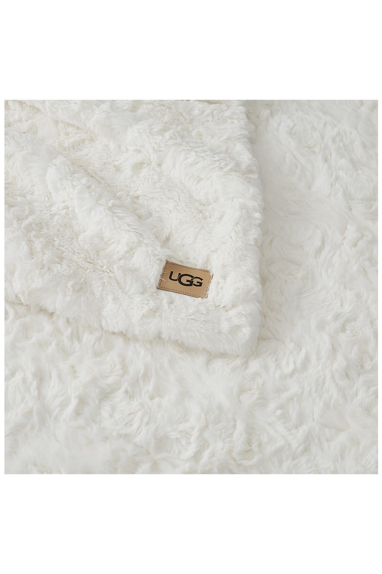 Adalee Faux Fur Throw Blanket, Alternate, color, NATURAL