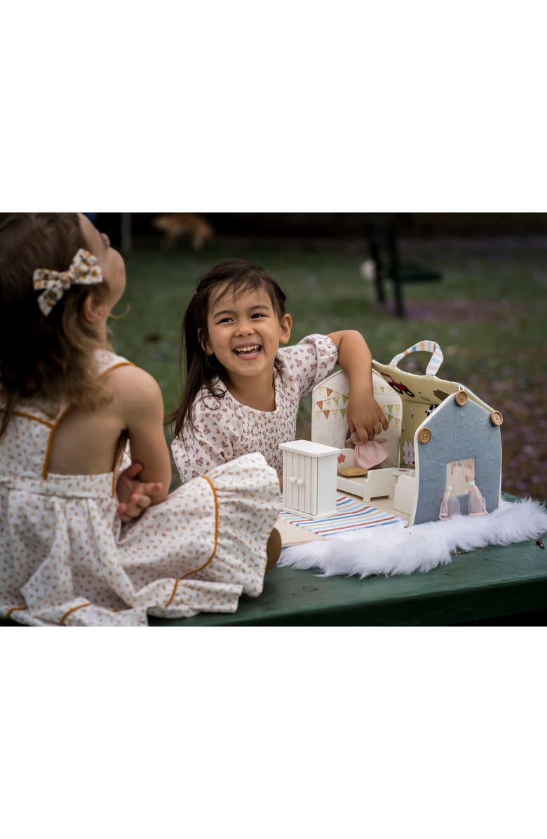 Tikiri Cotton Dollhouse with Wooden Furniture, Alternate, color,